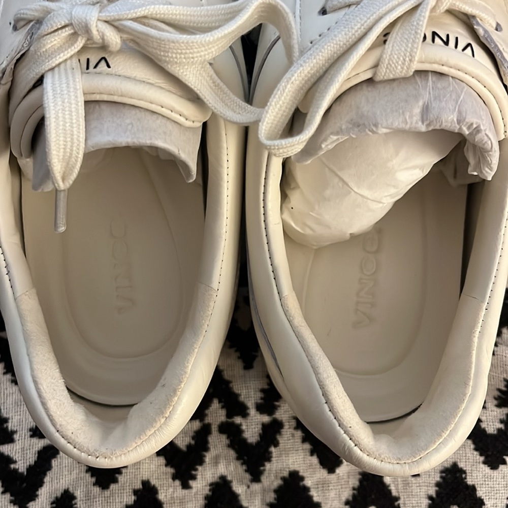 NWT NIB Vince warren court sneakers white color milk size 9 - Picture 6 of 7